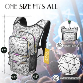 CITCAR Hydration Pack, Water Backpack with 3L Hydration Bladder Lightweight Insulation, Festival Essential, Rave Hydration Backpack, Hydropack Backpack for Rave, Hiking, Biking, Running, Festival Gear