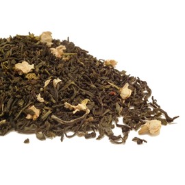 Jasmine Blossom Tea Gift Caddy 100g Airseal Green Flavoured Loose Leaf Tea by TeaCakes of Yorkshire