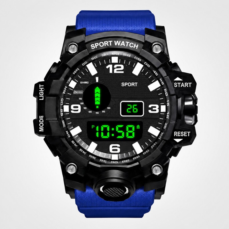 Digital Sports Wristwatch for Outdoor Play - Large Dial, Luminous,