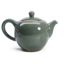 Porcelain Teapot 9oz Chinese Traditional Ice Crack Glaze Ceramic Tea Pot for Gongfu Tea Set (Green)