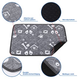 Washable Pee Pads for Dogs, Ownpets Larger 4 Packs Dog Pee Pads, Washable, Reusable and Non-Slip Pads Training Pad for Whelping, Training, Potty and Playpen Mat,17.8”x23.6”