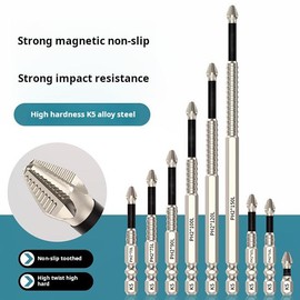 Anti-Slip PH2 Impact Driver Bit Set:_25-50-65-70-75-90-100-120-150mm (9PCS)