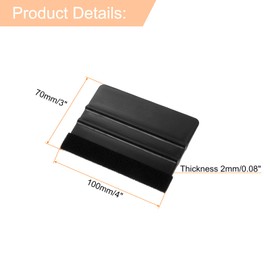 HARFINGTON 15pcs Vinyl Squeegee, Felt Edge Vinyl Wrap Decal Squeegee Tool, 4-Inch Car Vinyl Film Scraper Plastic Squeegee for Car Wrap, Sign Making, Window, Black, Rectangle