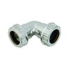 FloPlast CW10 CW10-32MM Chrome Style Polypropylene Compression Waste 90° Bend,
