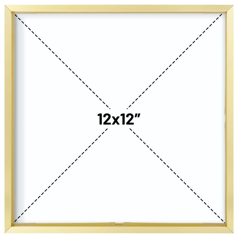 Frametory, 12x12 Floating Picture Frame - Metal Photo Frame -