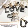 PATIKIL Alphabet Initial Letter Keychain, Resin Cute Keychains with Tassel