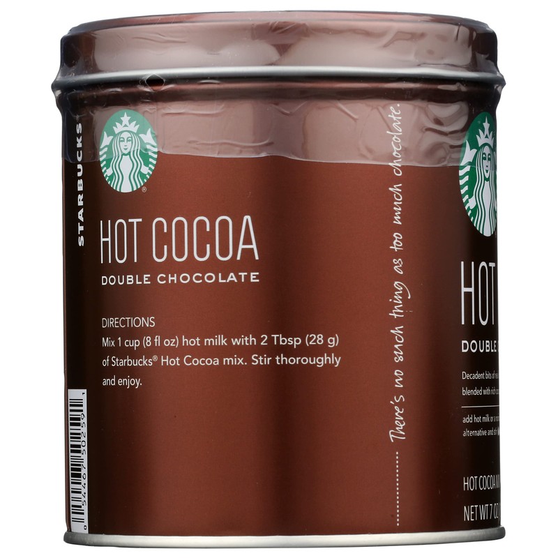 Starbucks Hot Cocoa Mix Tin, Double Chocolate, 7 OZ (6pack)