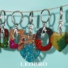 LEOBRO 100PCS Keychain Clip and Key Ring, Lobster Claw Clasps,