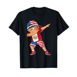 Half American Half Peruvian Boy Kid Peru Flag Patriotic T-Shirt