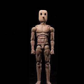 SOUFORCE 1/12 Scale Wide Shoulder Male Action Figure 6in Flexible Notaman Square Head Male Figure Body Doll Miniature Figure with Head Sculpt