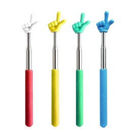 The Retractable Finger Reading Stick adjusts The Teacher Pointer, Classroom Instruction, Educator Presentation Tools, whiteboard presentations, and Reading aids (Red+Yellow+Blue+Green)