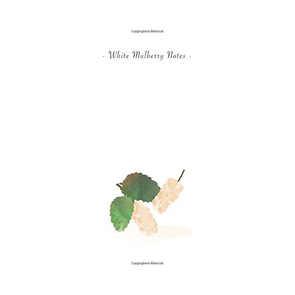 White Mulberry Notes: 6"x9" Unruled Blank Notebook - Watercolor Texture