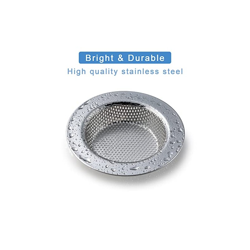 2 Pcs Sink Strainer for Most Kitchen Sink Drain Basket,