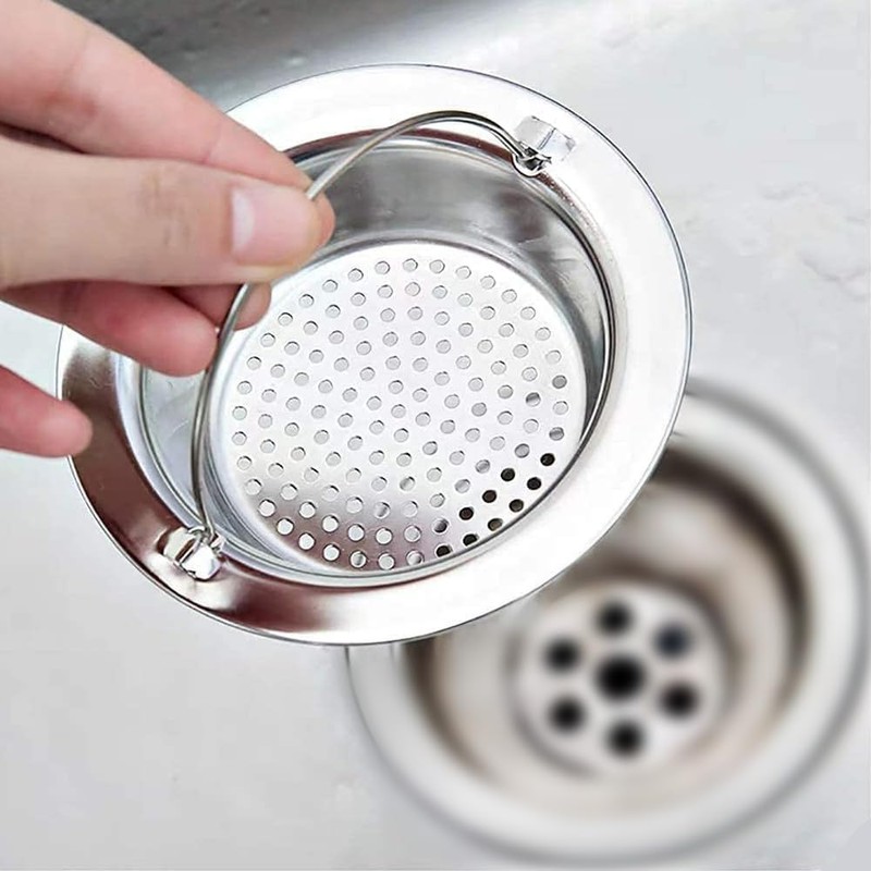 2Pcs Kitchen Sink Strainer Food Catcher, Stainless Steel Sink Garbage
