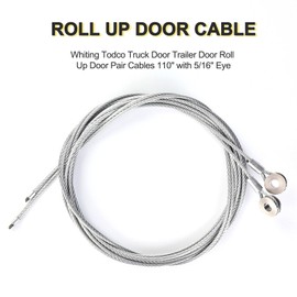 2PCS 110" Heavy-Duty Garage Door Spring Cable Wire Kit for Enclosed Cargo Trailer Ramp Door Replacement