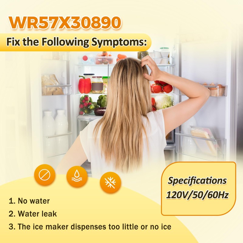 WR57X30890 Refrigerator Water Inlet Valve for GE Haier Hotpoint, Replacement