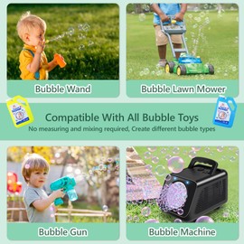 Colorful Bubble Solution Refill - 33.8 OZ| No-Toxic Pre-Mix Bubble Refill Solution| No Mixing or Measuring Required| Bubbles for Kids| Bubbles Bulk| Bubbles for Bubble Machine, Blue