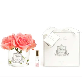 Cote Noire-Five Roses in Clear and White Peach