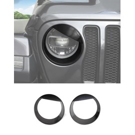 DSWSQ Birds Eyes Front Headlight Trim Cover Frame for 2018-2024 Jeep Wrangler JL/Gladiator JT Front Headlamp Ring Decor (Fit for Sahara/Rubicon/High Altitude/392/Overland/Mojave)