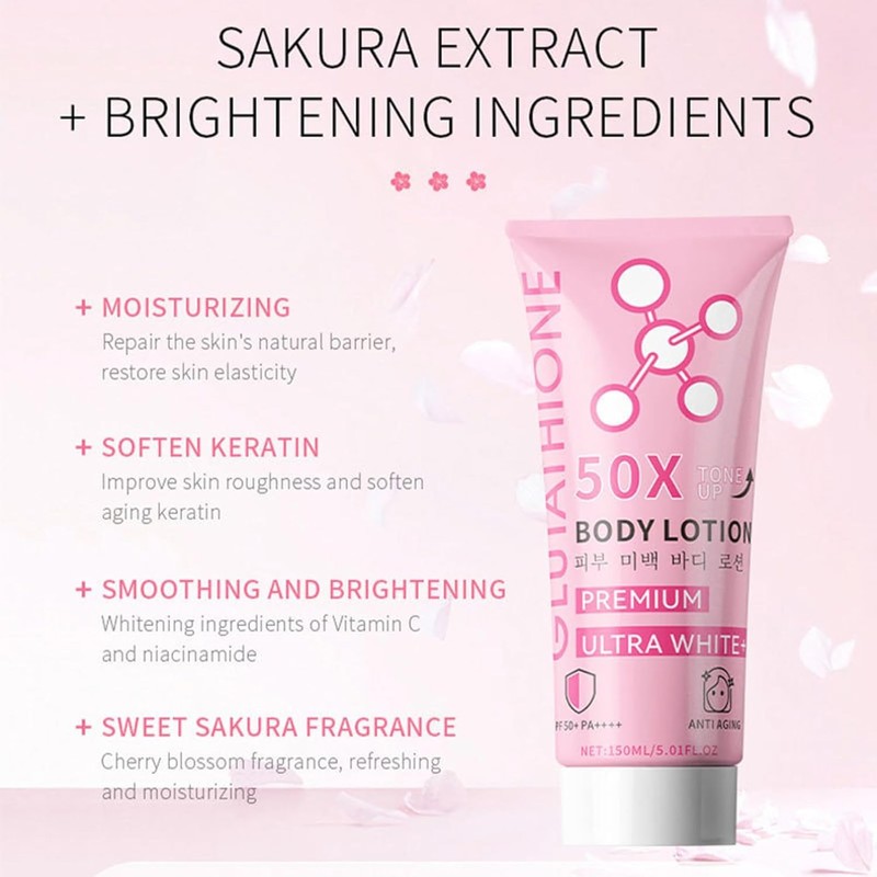 Glutathione 50x Tone Up Body Lotion, Glutathione Body Lotion, Increased