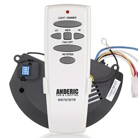 Anderic UC7058RY / 7058YM-01 Receiver with Remote Control kit (UC7078TR / RR7078TR) for Windward II Ceiling Fans and Others