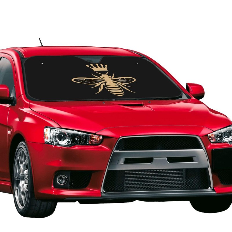 Queen Bee Retro Windshield Sunshade for Car SUV Truck Foldable
