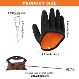 QWLWBU Fishing Glove with Magnet Release,Fishing Catching Gloves Non-Slip,Professional Catch Fish Gloves Fishing Puncture Proof Gloves for Handling,Catching,Cleaning,Fisherman Fishing Accessories