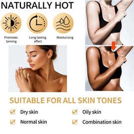 Tanning Lotion Self Tanner - Hydrating Self Tanning Browning Lotion, Natural-Looking Tan - Vegan & Cruelty-Free Sunless Tanner, Medium