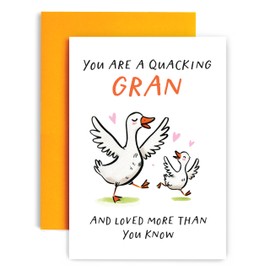Huxters Birthday Day Card for Gran Mother's Day Card - You are a Quacking Gran Goose - 14.8cm (Gran)