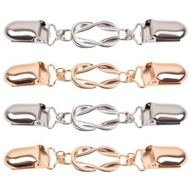 FAMULP 4 Pcs Dress Clips Back Cinch, Vintage Sweater Clips to Hold Sweater Together, Waist Tightener Dress Cincher for Women