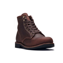 Golden Fox 6639K14-105 6" Overlord II Service Boot for Men, Leather Welt, Rough Leather, Cordovan, ASTM Rated Size 10.5