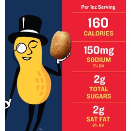 Planters Peanuts Snack Nuts, Dry Roast, 16 oz Bottles (Pack of 6)