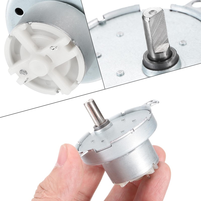 MECCANIXITY Slow Speed Motor JS-50T D-Shaft Gear Electric Motor, 12V