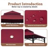 SCOCANOPY Replacement roof Compatible with Target Madaga Gazebo Model L-GZ136PST,(Burgundy)