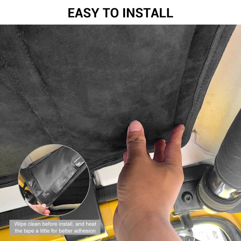 Jimen Compatible with Jeep Wrangler TJ 1997-2006, Hardtop Headliner Roof