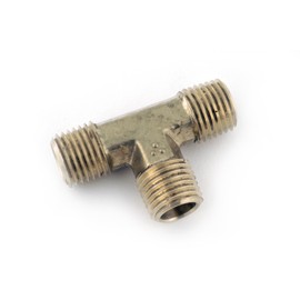 Anderson Metals 06232 Brass Pipe Fitting, Forged Tee, 3/8" NPT Male x 3/8" NPT Male x 3/8" NPT Male Pipe