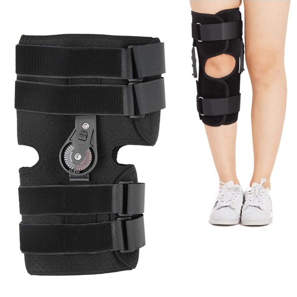 July Gift Knee Support, Compression Knee Brace, Post-Operative Knee Support for Recovery Stabilisation Non-Slip Knee Support Sleeves Knee Pads for Ligament Injuries in Orthopaedics (
