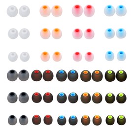 MMYQXI 54 PCS Earbud Replacement Tips Silicone Earbud Tips Earbud Covers Fit for in-Ear Headphones (Inner Hole 3.8mm -5.1mm) Earbud Rubber Tips Ear Tips S M L