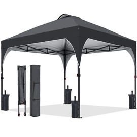 Oneofics Pop Up Canopy, 10x10 FT Instant Outdoor Canopy Tent with Sandbags, 3 Adjustable Heights - Portable for Event, Parties, Camping and More Outdoor Activities