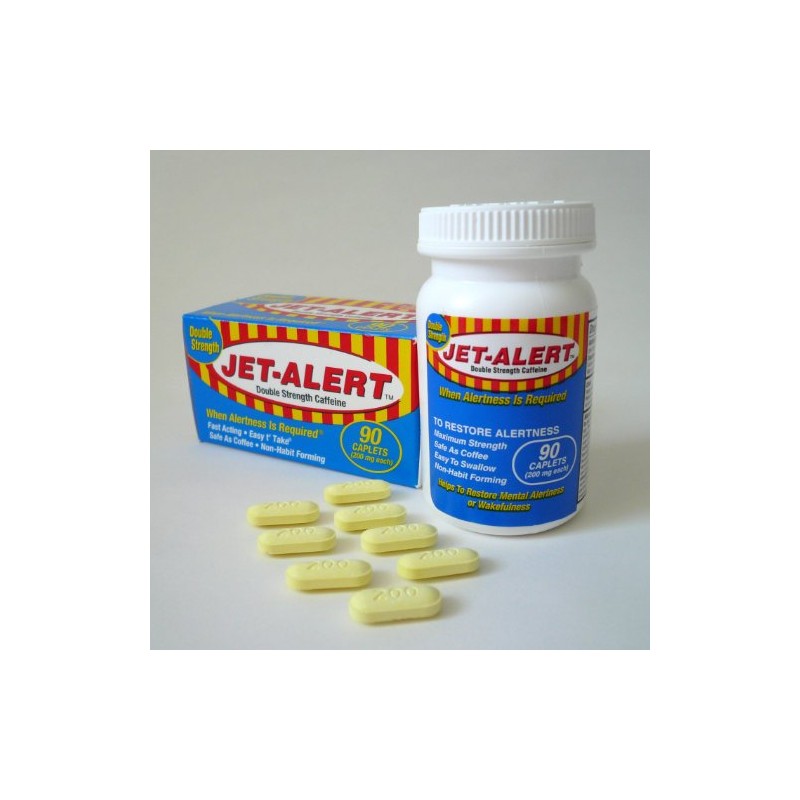 Jet Alert Double Strength Alertness Aid Caplets, 200mg-90 Ct Value