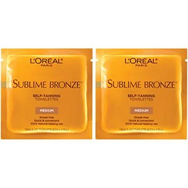 L'Oreal Paris Skincare Sublime - Toallas bronceadoras sin sol, de secado rápido, sin rayas, adecuadas para todos los tipos de piel, 6 unidades cada un