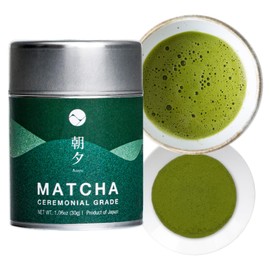 Asayu Japan Ceremonial Grade Matcha Green Tea, Shizuoka Source, Made in Japan - 30g, Matcha Powder, Can