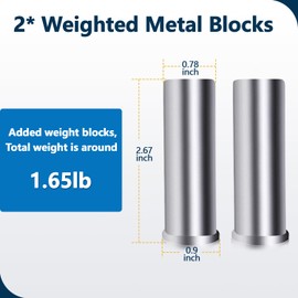 Coniflor Removable Weights Load Block for Jump Rope Handle - 2 Metal Blocks(0.8lb) for Weighted Skipping Rope Heavy Workout