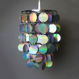 Young Spirit Trendy Light Shade with Sequins, Iridescent Decoration Shade