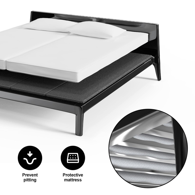 Bunkie Board, Folding Spring Box,76x80'', Large Double Bed 10MM, Bed