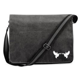 Huuraa Shoulder Bag Doves of Peace Gift 14 Litres Canvas Doves of Peace Gift Idea, black, Unit size