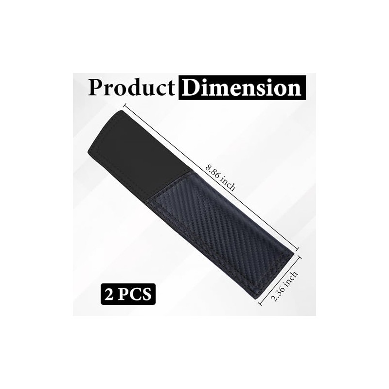 Carbon Fiber Car Seat Belt Cover Pad - 2 Pack