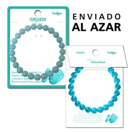 cotigo Natural Stone Bracelet - Elastic Thread Bracelet with Natural Stone Beads - Various Semi-Precious Stones for Women Men Yoga Gift, Stone