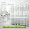 WOODFIB Shower Curtain, 100% PEVA Waterproof Anti-Mould Proof Resistant, Quick-Drying,