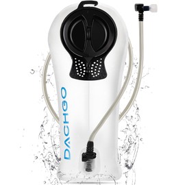 Dachgo Hydration Bladder, 1.5L 2L 3L Water Bladder for Hiking Backpack, BPA-Free & Taste-Free Hydration Water Reservoir, Camping Cycling Running (Clear White, 3L)